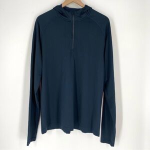 Lululemon Mens Navy Blue Metal Vent Tech Hoodie
